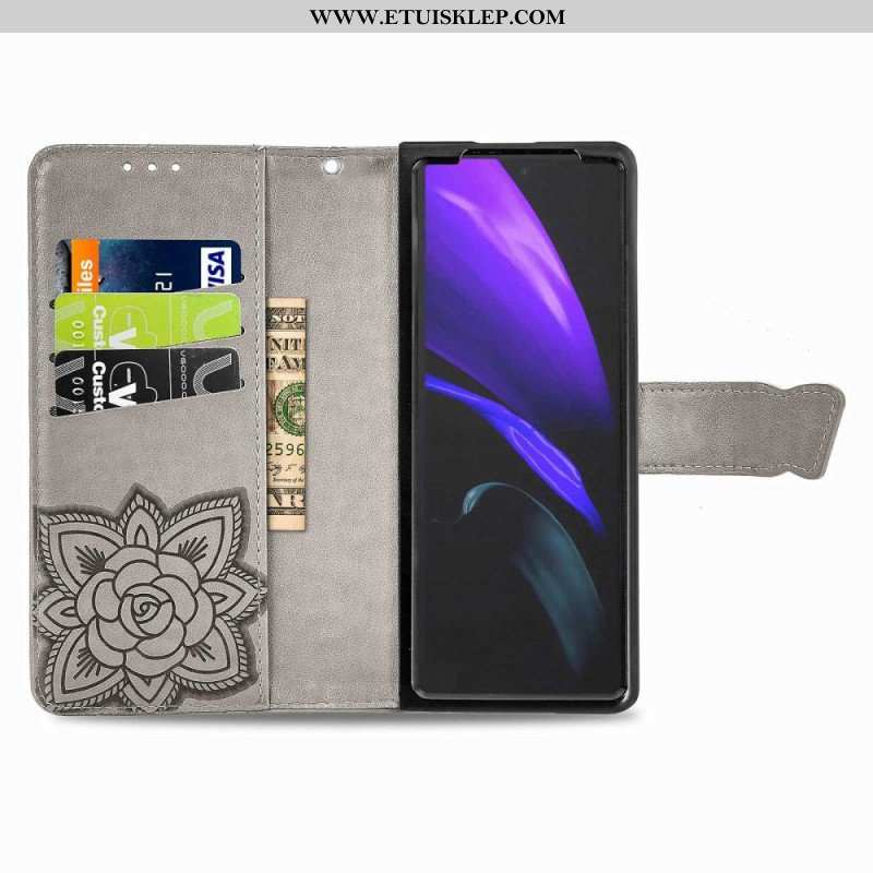 Etui Folio do Samsung Galaxy Z Fold 4 Gigantyczny Motyl